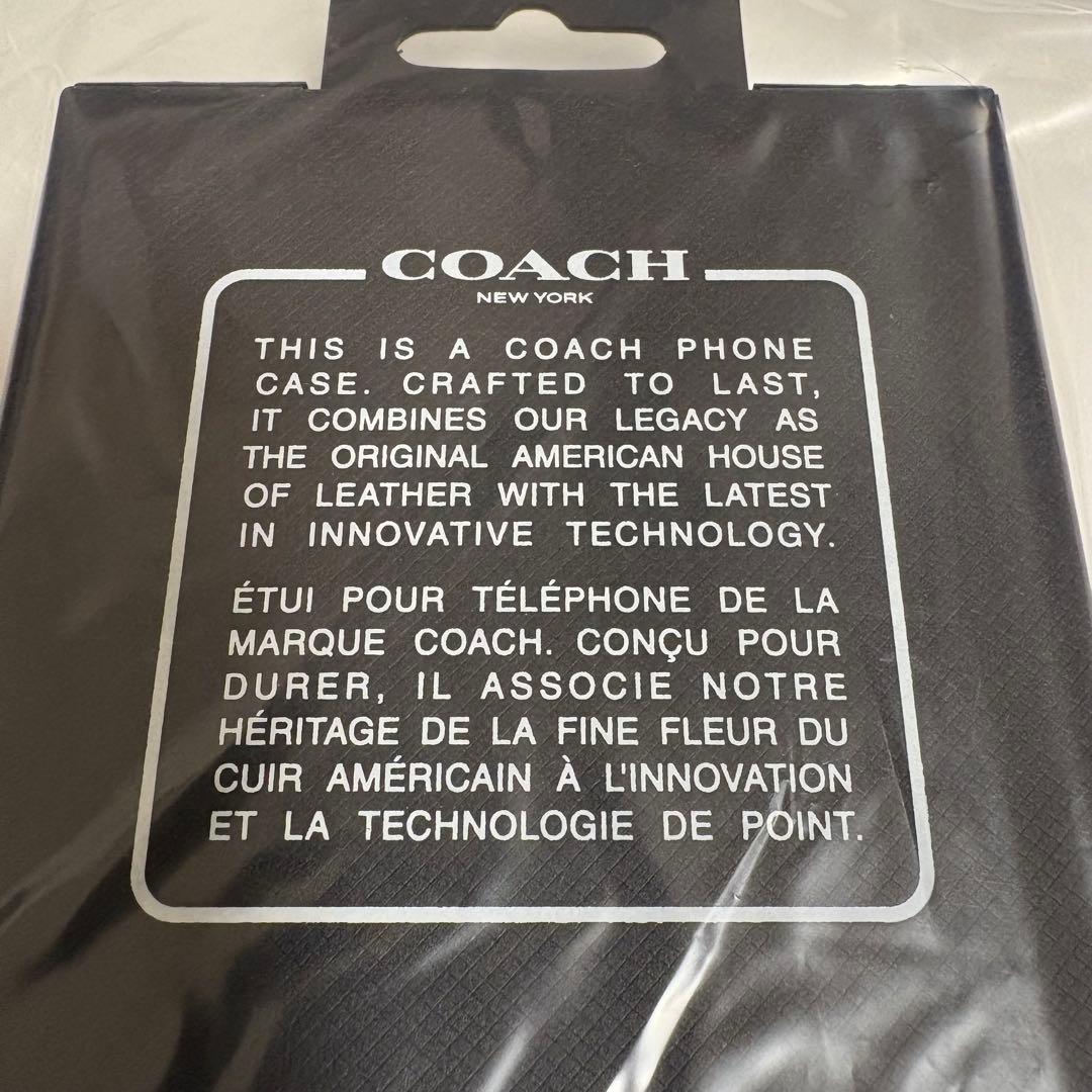 定価19800円　COACH　IPHONE16　手帳型　携帯ケース　　チャコール