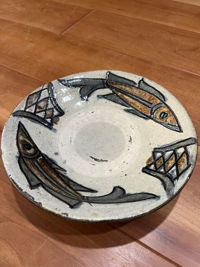 金城次郎　魚文皿　人間国宝