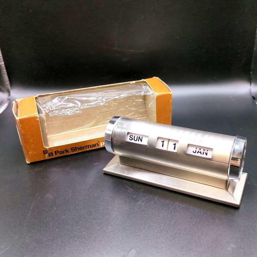 パークシャーマン 卓上デスクカレンダー ヴィンテージ レトロ 箱付き