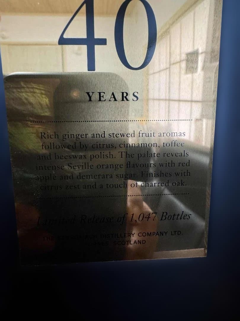 ウイスキー BENROMACH 40 YEARS OLS NUMBER 1047(2021)