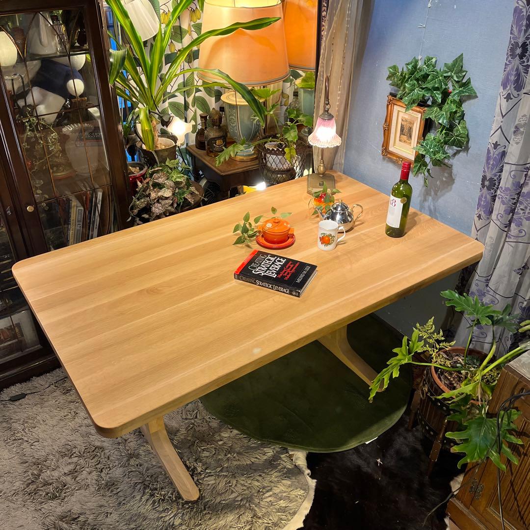 カリモク　オークソリッド　ダイニングテーブル ピュアオーク