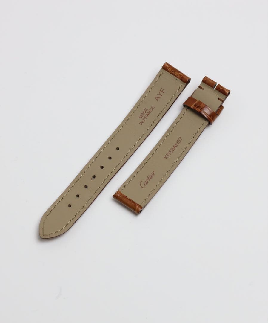 Cartier クロコダイル ブラウン 純正ベルト 15mm
