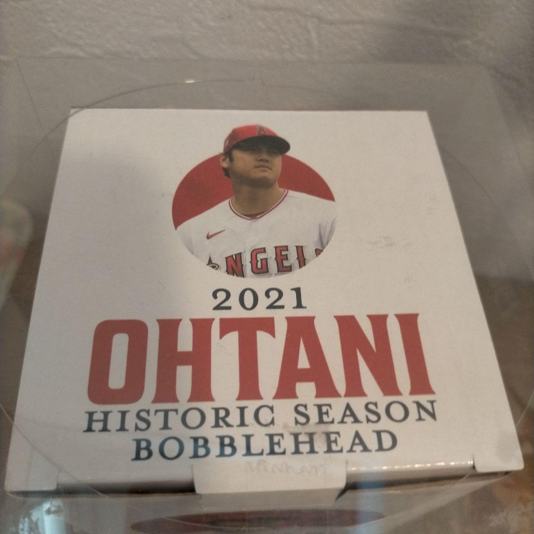 ♥。未使用品「大谷翔平 ボブルヘッド 赤ユニフォーム」スタジアム配付品