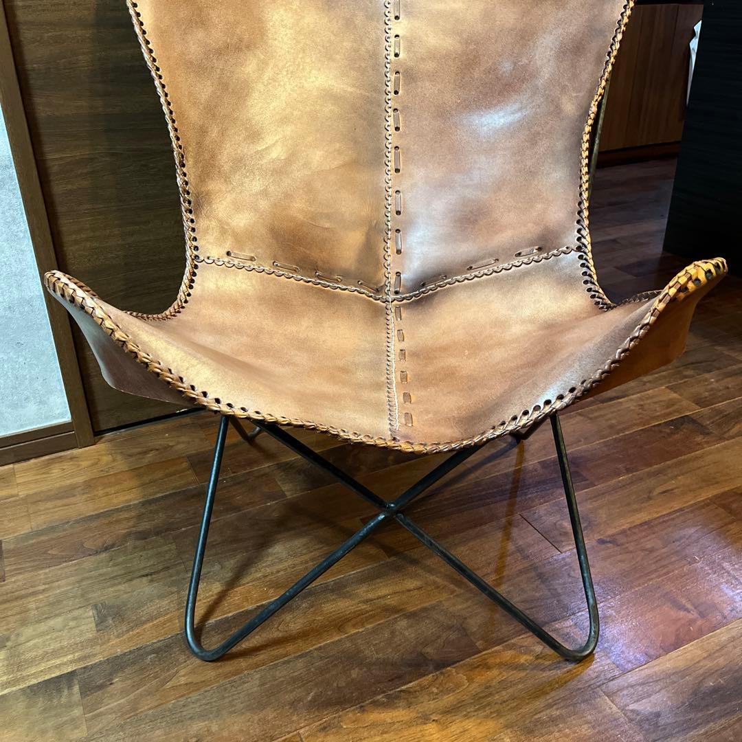 バタフライチェア　レザーチェア アンティーク ヴィンテージ