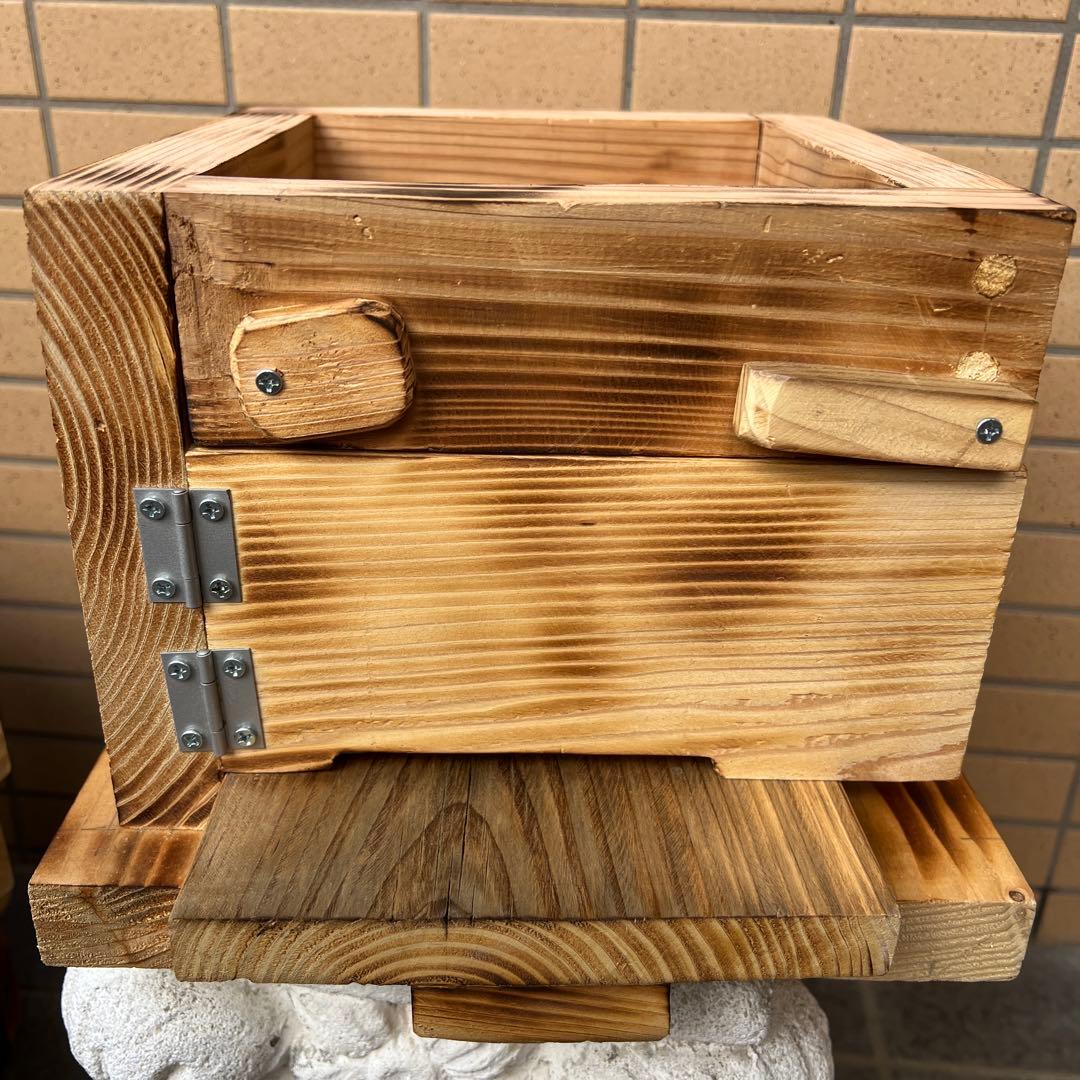 日本ミツバチ重箱式巣箱　手作り　4段　　　2