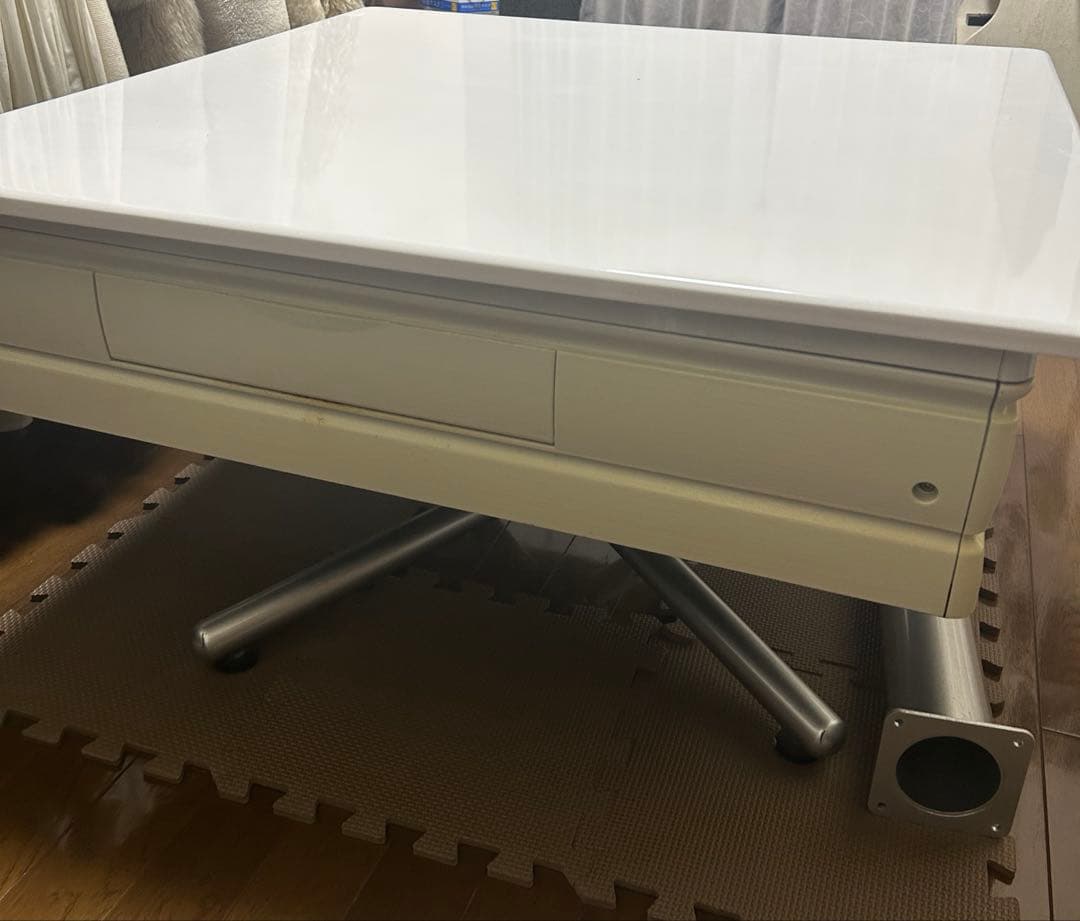 [全自動麻雀卓]アモスジョイホワイト(おまけ天板付き)