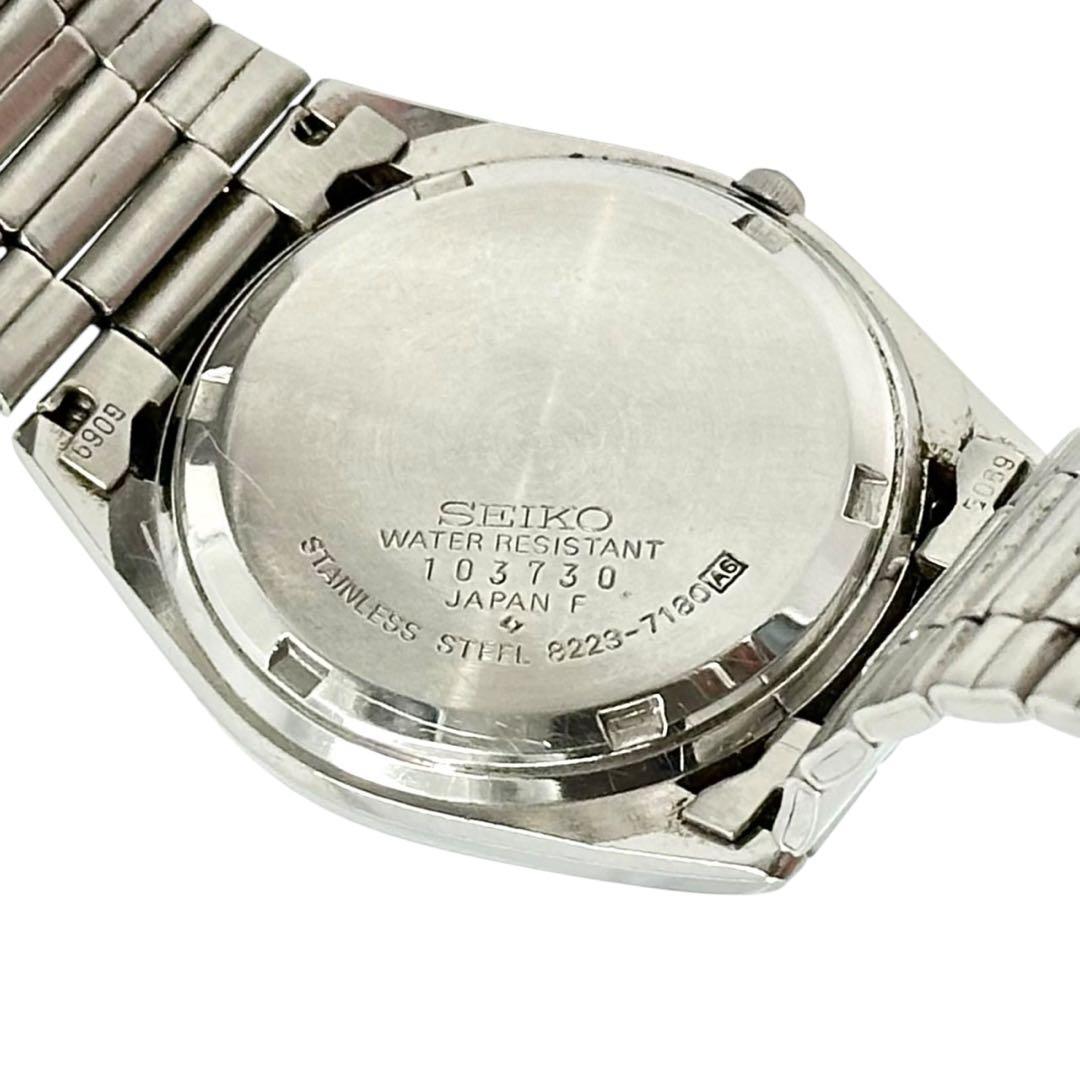 セイコー　腕時計　クオーツ　デイデイト　8223-7180 シルバー　メンズ