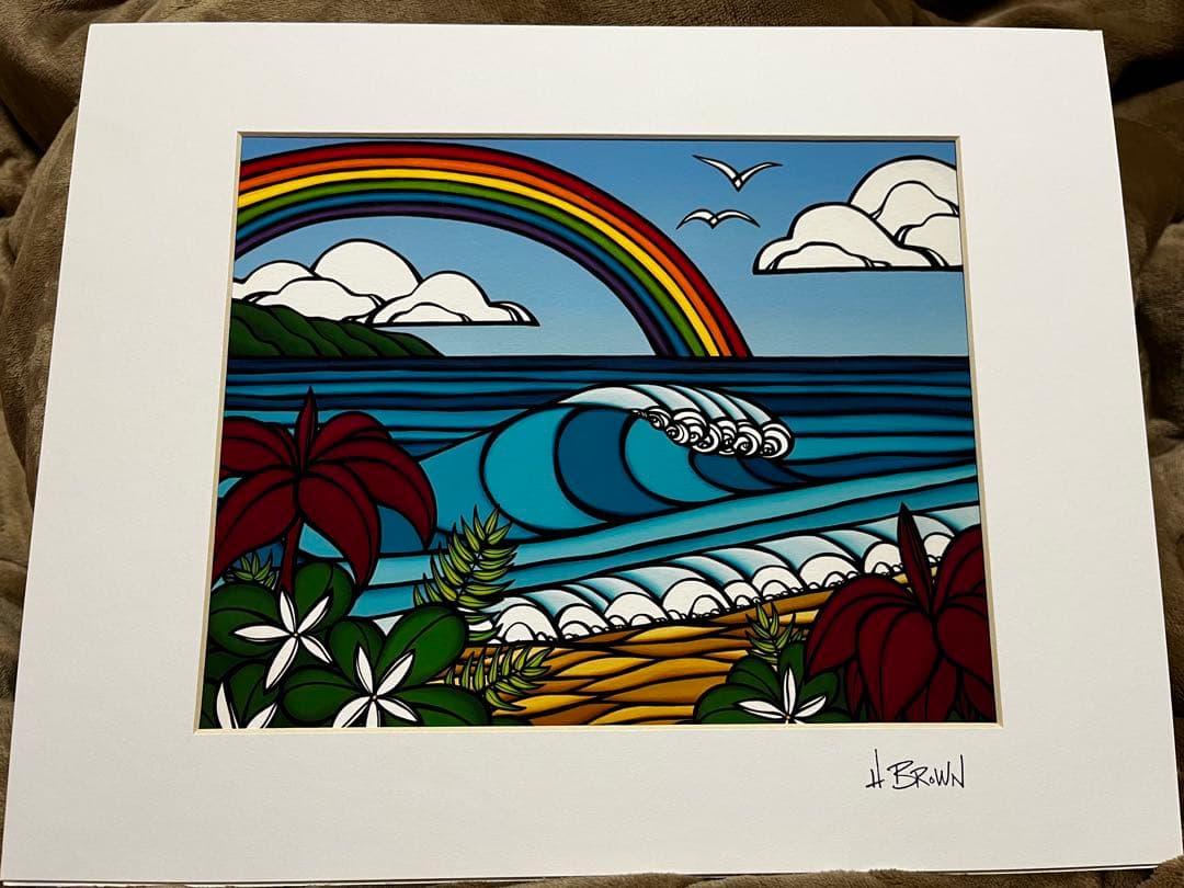 絵画 HeatherBrown Art Print NorthShoreRainbow