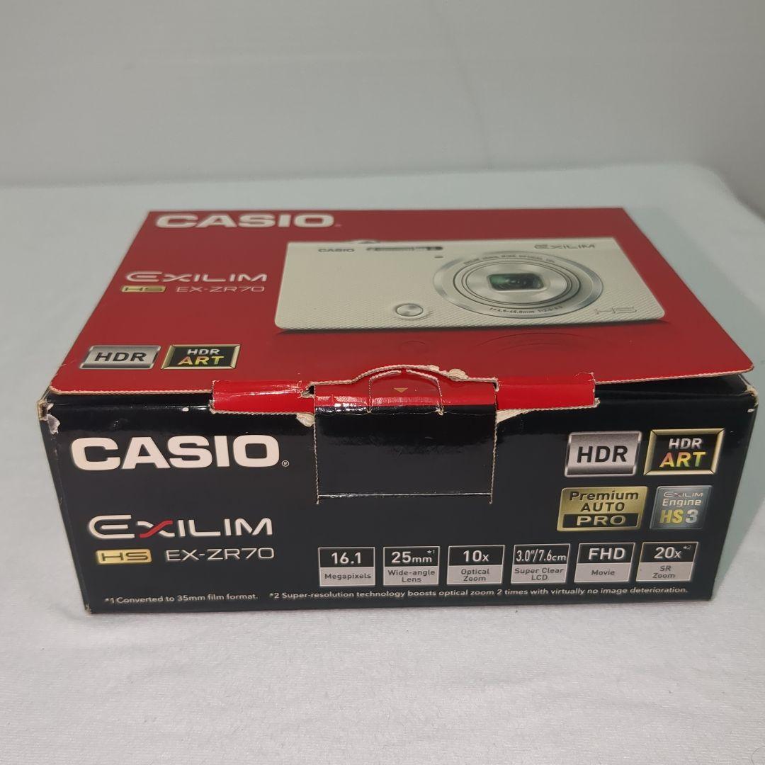CASIO カシオ　EXILIM EX-ZR70 ホワイト　自撮り