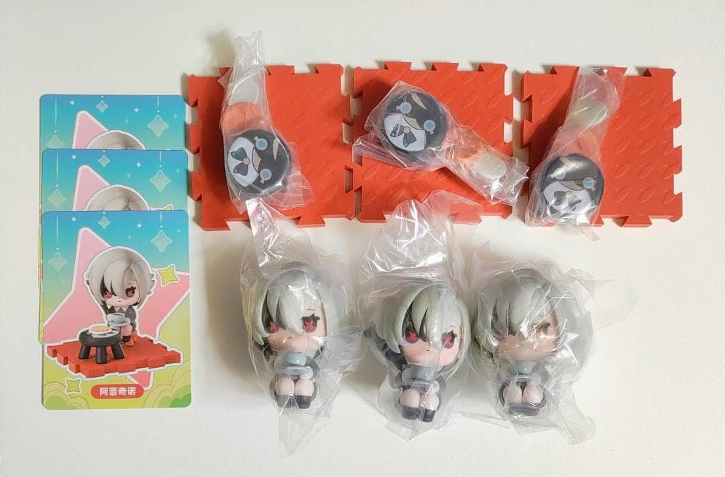 原神 フィギュア 童夢奇珍シリーズ 召使 アルレッキーノ 3点セット