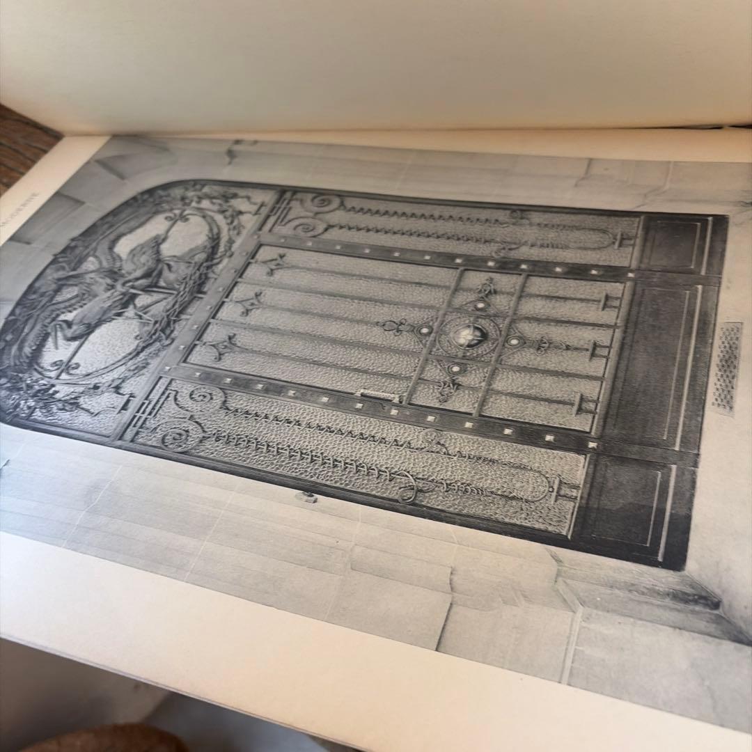 フランスアンティーク　鉄　扉　デザイン　建築　設計　カタログ　古書　希少