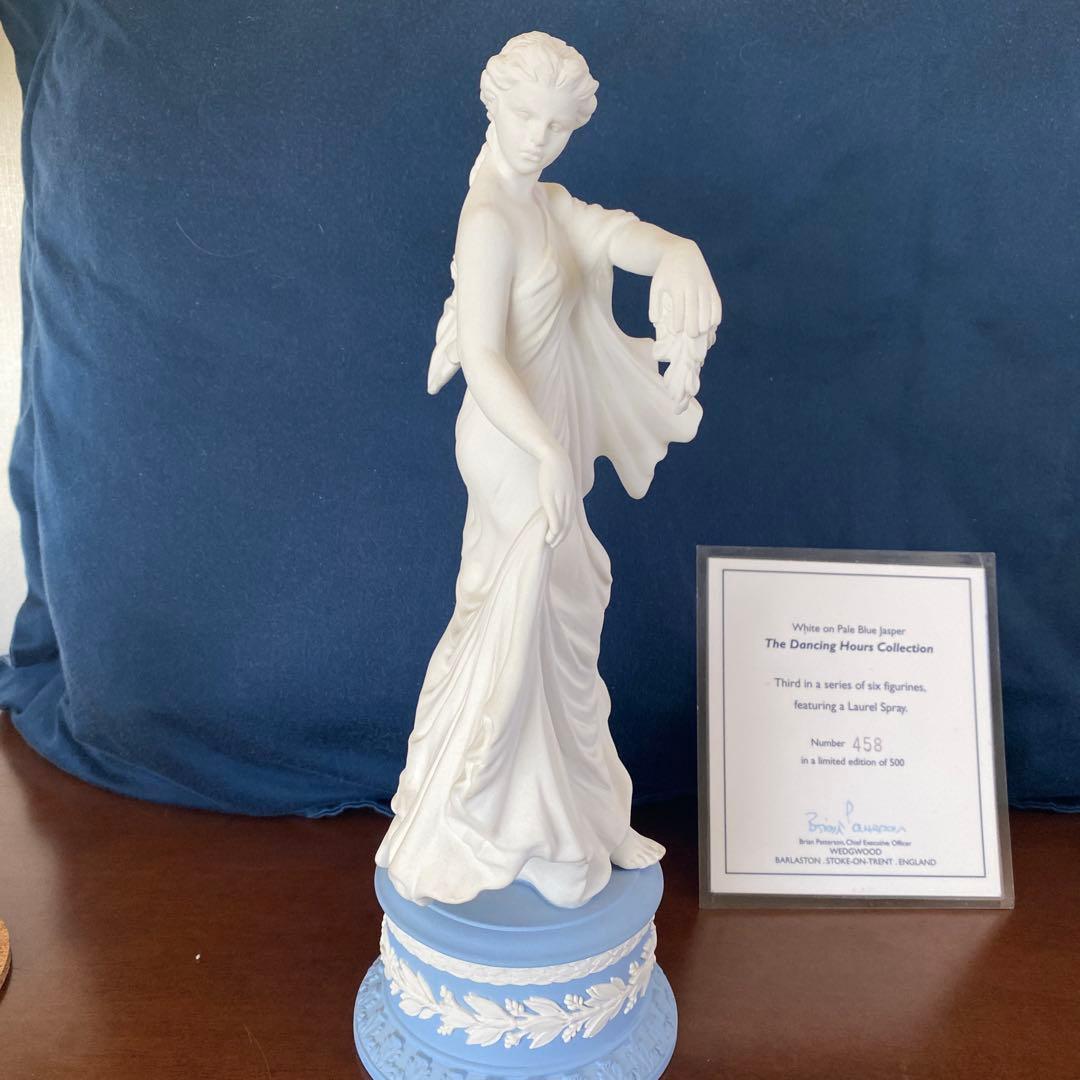 ウェッジウッド　ジャスパー　フィギュア　置物　彫像　限定品　ペールブルー