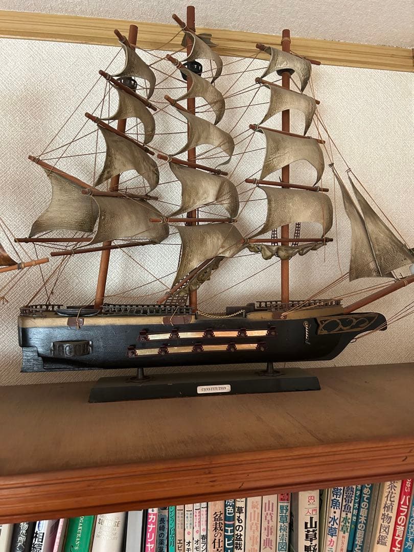 木製帆船モデル 約60cm